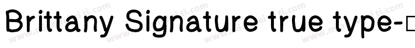 Brittany Signature true type字体转换